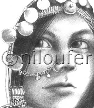 banjara tribal - pencil drawing on paper