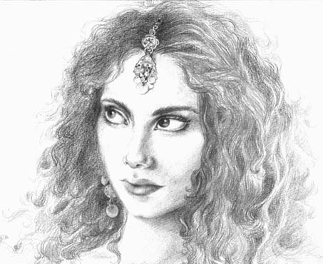 BACK medusa pencil drawing