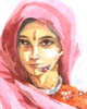 Indian woman - watercolor